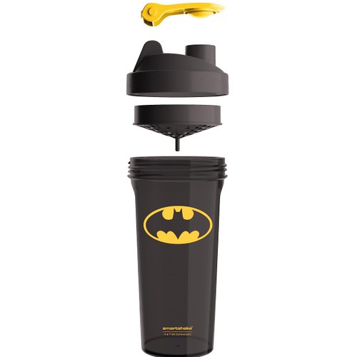 Smartshake DC Lite Protein Shaker Bottle 800ml – BPA Free Leakproof Gym Protein Shakes Bottle for Protein Powder DC Comics Bottle Batman