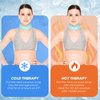 Neck Ice Pack Wrap,Cervical Ice Pack,Cold Compress Ice Packs for Neck Injuries Reusable Cold & Hot Therapy Adjustable Flexible Gel Migraine Ice Head Wrap for Neck Pressure. (Ice Blue)