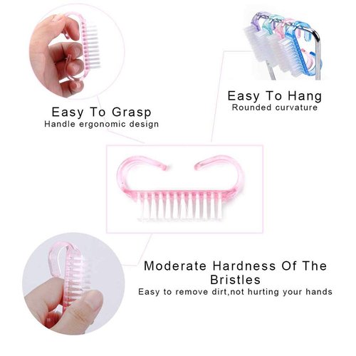 20PCS Handle Grip Nail Brush, Christmas Thanksgiving Gifts for Women Girls