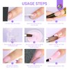 Saviland Acrylic Nail Kit: Easy Acrylic Kit Beginner Set Clear/Nude/Pink Acrylic Powder and Liquid Monomer Set Acrylic Nail Brush Cuticle Oil Nail Care DIY Acrylic Nail Art French Sculpture Set