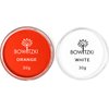 Bowitzki 30g Professional Face Paint Body Paint Water Based Face painting Makeup Safe for Kids and Adults Split Cake Single Color (White+Orange)