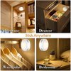 Starxing Puck Lights, Battery Operated Light with Remote Control, Led Under Cabinet Lighting Wireless, Dimmable Closet Lights(Natural White 6PK)