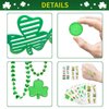 132Pcs St. Patricks Day Accessories Party Favors Shamrock Glasses Necklaces Green Gold Coins Tattoos for Irish St Patrick's Day Decorations Supplies