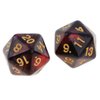 Yiotfandoll 10PCS Polyhedral Dice D20 Dice 20mm Acrylic 20 Sided Dice Game Dice for RPG MTG DND Dice Table Games (Red Blue)