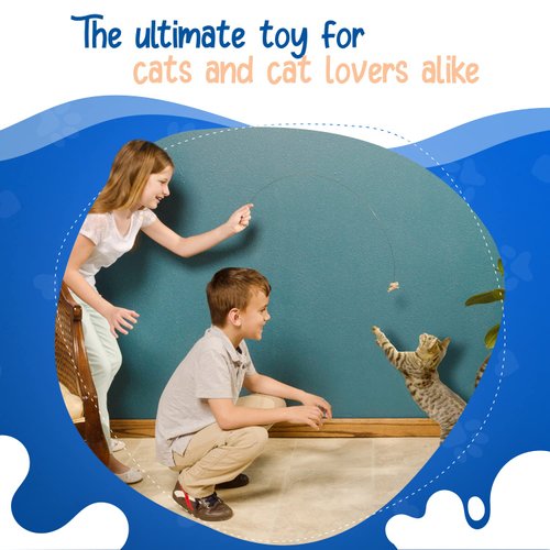 Cat Dancer Interactive Cat Toy - Fun and Fitness for Your Furry Friend - Engaging Paper Roll Attached with 30 Inches Flexible Spring Steel Wire for Playful Cats – 6 Pack