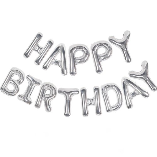 CANREVEL Happy Birthday Banner 13pcs 16 Inch Mylar Foil Letters Sign Balloons Birthday Party Deco...