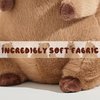 Valentines Day Gifts for Kids, 9.8in Capybara Plush Cute Capybara Stuffed Animals with Turtle Backpack, Kawaii Capibara Plushie Toys Animals Pet Doll Soft Hugging Pillow for Boys Girls Birthday Gift