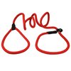 Dogs My Love Nylon Rope Slip Dog Lead Collar and Leash British Style 4ft Long (Medium: 3/8" (8mm), Red)