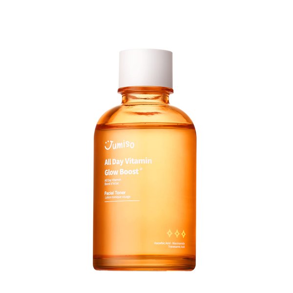 JUMISO All Day Vitamin Glow Boost Facial Toner, Vitamin Daily Toner, Vitamin B,C Toner, Skin Brightening Hydrating, Glowing Toner, Naturally Radiant&Plump Skin, EO&Fragrance Free, 125ml 4.22 FL.OZ