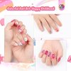 SAVILAND Press on Nails for Kids 168PCS: Kids Press on Nails for Girls Colorful Patterns Kids Fake Nails Strong Adhesion Short Square False Nails Acrylic Nails Nail Art Gifts 8-12 Years Old Manicure