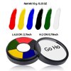 Go Ho 6 Colors Face Body Paint for Halloween Makeup,White &Black &Red&Yellow&Green&Royal Blue Face Paint,Waterproof Professional USA Flag Face Painting,Halloween Cosplay SFX Makeup Palette