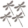 4Pcs Silver Dragonfly Hair Clip,Wedding Retro Antique Barrette,Bridal Headdress Head Wear Styling Hair Accessories for Girls Ladies Bobby Pins Hair pins French Hair Styling Pins Hair Care