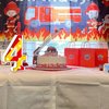 Tkifoda Fire Truck LED Number Lights,Fire Truck Birthday Party Supplies Firetruck Firefighter Birthday Party Decorations LED Light up Sign Table Centerpiece for Kids