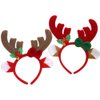 JOINPAYA 2Pcs Reindeer Antlers Headband: Christmas Cosplay Hairbands Xmas Headwear for Holiday Costume Party Supplies