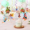 Firefairy 18Pcs Fairy Hanging Swirls, Pre-assembled Fairy Birthday Decorations for Kids, Fairy Themed Ceiling Streamers, Fairy Baby Shower Hanging Decor