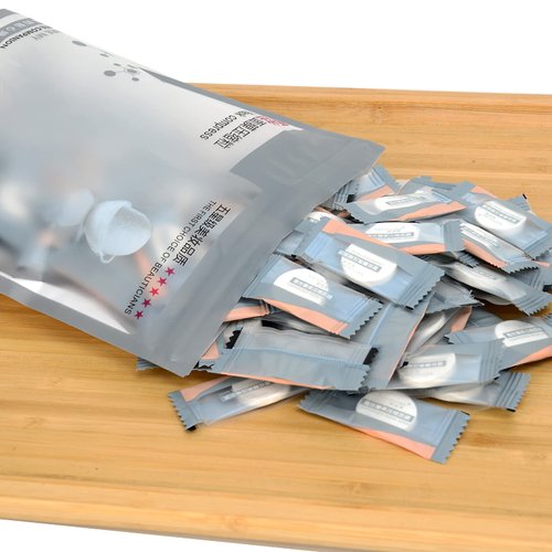 TinLeJa 100PCS Compressed Facial Mask Disposable DIY Cosmetic Compressed Facial Mask Sheet Mask Paper Skin Care Wrapped Masks with Mask Bowl