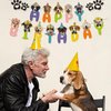 BIEUFBJI Dog Birthday Banner Dog Birthday Decoration Dog Themed Birthday Party Supplies Dog Theme Happy Birthday Party Bunting Decoration Baby Shower Party Supplies for Pet