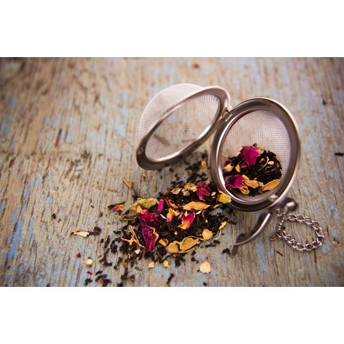 HIC Kitchen Mesh Ball Tea Infusers, 18/8 Stainless Steel Mesh, Set of 2, For Loose Leaf Tea and Mulling Spices