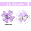 Paderison 20Pcs Mini Flower Rhinestone Hair Clips, Wedding Bridal Hair Accessories for Women Girls - Cute Small Bling Decorative Hair Barrettes and Gems (Purple)