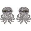 Sourpuss Glitter Octopus Hair Clips Silver by Sourpuss