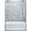 iDesign Water Repellant Plastic Shower Curtain Liner with Magnets for Primary, Kids, Guest Bathroom, 72" x 72", Clear