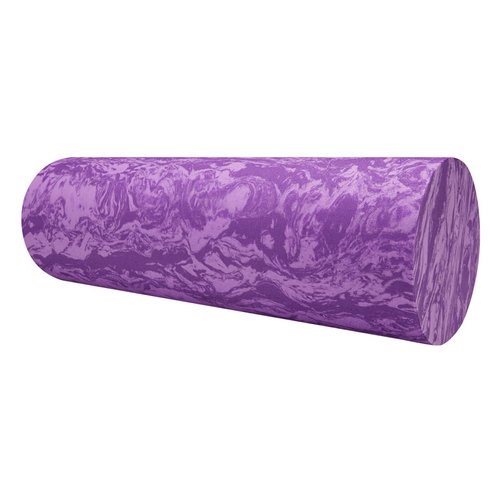 Gaiam Restore Marbled Foam Roller for Muscle Massage - 18" Muscle Massager for Stimulation - Total Body Pain Relief, Back, Neck, Foot, Calf, Leg, Arm - Deep Tissue Massager for Sore Muscles - Purple