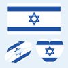 Y&C TENCOB Israeli Flag Tattoos,25 Sheets Israelite Flag Temporary Face Tattoos Stickers,75 Pcs Waterproof Sweat National Flag Removable Fake Tattoos For Men Women Kids(Israel)