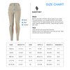 SANTINY Girls Horse Riding Pants with Zipper Pockets Kids Stretchy Equestrian Breeches Knee-Patch Youth Schooling Tights (Khaki_M)