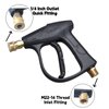 DUSICHIN DUS-220 Short Wand High Pressure Washer Handle Gun 3000 PSI Max 5 Pressure Power Washer Nozzles Tips Black