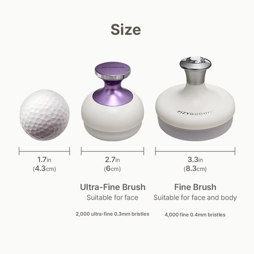 Beejong Air Cushion Silicone Facial Cleansing Brush with 0.3mm Ultra-Fine Bristles, Air-Injector Technology, Deep Pore Exfoliator, Suitable for Face and Body (Ultra-Fine Gold)