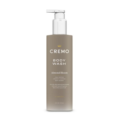 Cremo Skin Moisturizing Almond Bloom Women's Body Wash, Notes of Spicy Pink Pepper, Creamy Almond, and Soft Suede, 16 Fl Oz