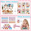 KELENO 134 Ice Cream Party Favors Two Sweet Birthday Party Supplies Notebook Pen Box Ring Sticker Toy Gift Goodie Bag Stuffer Kid Girl Candyland Decorations Donut Ice Cream Party Supplies