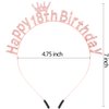 Atoden 18th Birthday Decorations 18 Year Old Headbands for Girls Rose Gold Princess Tiara Crown Head Band Hairband 18th Birthday Gifts