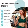 2400 MG Liposomal Glutathione Softgels, Max Absorption, Active Form L-Glutathione Reduced (GSH), with Hyaluronic Acid, Resveratrol, Master Antioxidants for Detox, Brain, Immune System, 240 Softgels