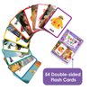Bear Tale Alphabet Flash Cards for Toddlers 1 2 3 4 5 6 Years About Daily Life, 54pcs Double Sided Printed Kids Toddler FlashCards, Early Learning Educational Toys for Kindergarten Preschooler