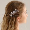 Missgrace Silver Bride Wedding Prom Sparkling Simple Zircon Side Hair Comb Crystal Rhinestones Flower Hair Comb Clips Bridal Hair Accessories Hair Piece for Women and Girls