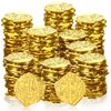 Hanaive 300 Pcs Pirate Coins Plastic Gold Coins Kids Fake Play Coins Replica Spanish Doubloons for Pirate Party Treasure Chest Board Games Tokens Toys Cosplay, Gold