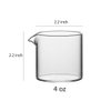 Sizikato 2pcs Transparent Glass Creamer, 4oz Mini Coffee Milk Creamer Pitcher.