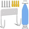 RIUOTA Ironing Board Wall Mount Ironing Board Hanger Wall Mount for Laundry Rooms,White