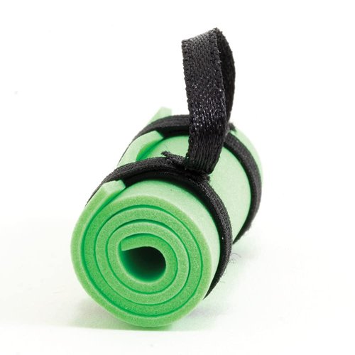 Dollhouse Miniature Green Yoga Mat Exercise Fitness with Carrying Strap