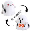 Finebee Halloween Ghost Plush Reversible Ghost Plushie - Angry + Scared - Cute Sensory Ghost Stuffed Animals Home Decor for Boys and Girls(Boo Ghost,10 Inch)