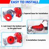 KOOTANS 80pcs Glad Hand Seals Rubber Truck Glad Hand Seal, Air Hose Glad Hands Grommets Round Gaskets for Semi Trucks Trailers Tractors, Parts Number 10028 (40pcs Red, 40pcs Blue)