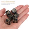 Gadpiparty 24 Pcs Dice Counters Token Dice Acrylic D6 Dice Loyalty Dice Compatible with MTG, CCG, Card Gaming Accessory for Kids Learning Toys Black