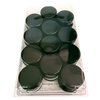Forever Glides Wrought Iron Patio Furniture Feet Cap Glides and Outdoor Table and Chair Leg Floor Protector Pads - 1-1/4 Inch - 24-Pack - Black