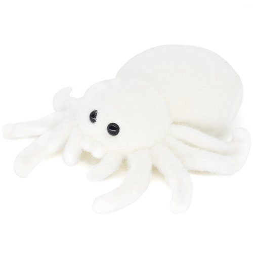 HWD Soft Stuffed Spider Dolls, Cute Plush Animals, Plushies for Pranks, Kids Gifts, Toddler, Birthday, Halloween, Christmas (White)