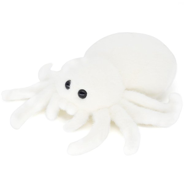 HWD Soft Stuffed Spider Dolls, Cute Plush Animals, Plushies for Pranks, Kids Gifts, Toddler, Birthday, Halloween, Christmas (White)