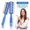 VESS Styling Ceramic Hair Brush 9-row Round Type, for Bow and Styling Made in Japan (No.80 Blue)