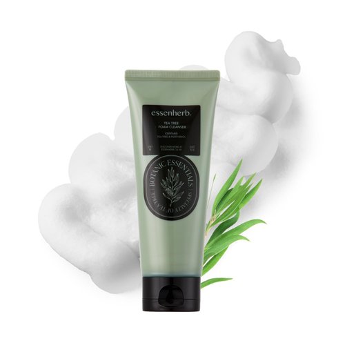 ESSENHERB TEA TREE FOAM CLEANSER, Creates a Creamy Foam that Soothes and Moisturizes, For All Skin Types Including Blemishes. (150ML)