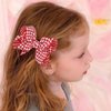 Christmas Hair Bows for Girls Cute Plaid Bow Hair Clips Red White Black Hair Clips Winter Hair Accessories Hair Barrettes for Hair Styling 2PCS (Red Plaid)