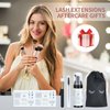 50 Pcs Lash Shampoo Bottle Brushes Set, Empty Lash Shampoo Bottles, Lash Shampoo Label Stickers, Mascara Wands and Tubes Eyelash Brush, Lash Cleansing Brushes, Bag for Lash Extensions Aftercare(Black)